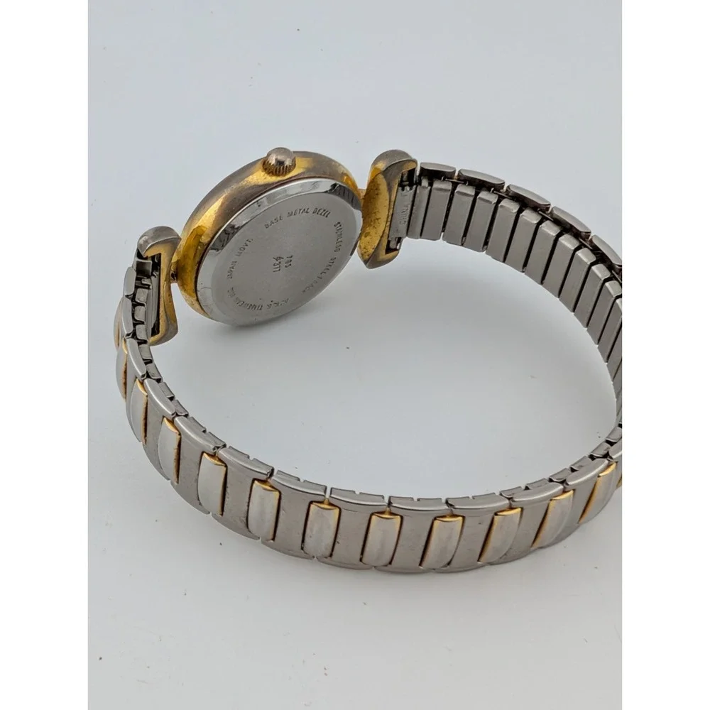 Vintage Gitano Skeleton Dial Women's Watch Prism Crystal Stretch Band- Working